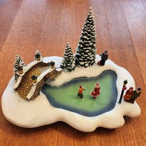 Old Fashioned Skating Pond Winter Village